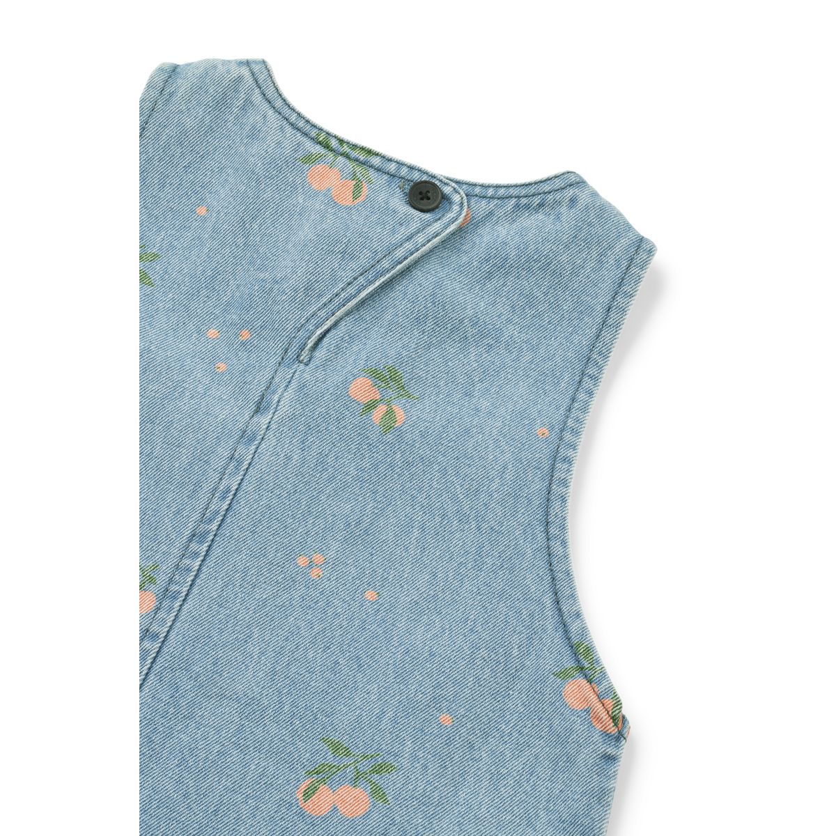 Liewood Angelica Printed Denim Dress - Peach / Light Blue Denim - DRESS