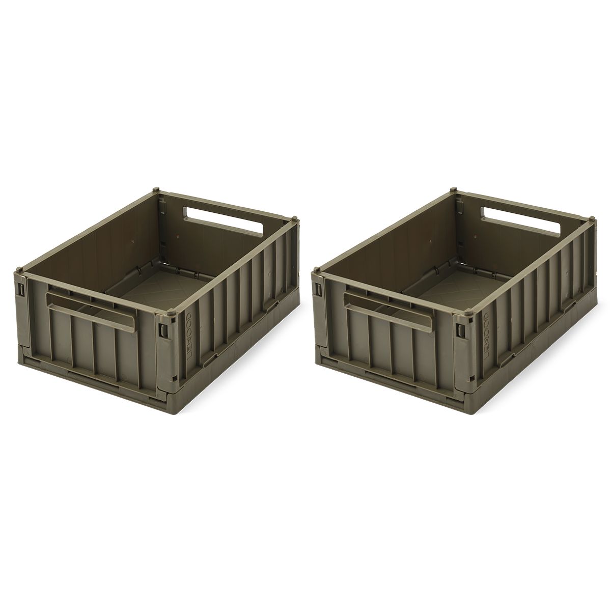 Liewood Weston Small Storage Box 2-Pack - Army brown - STORAGE BOX