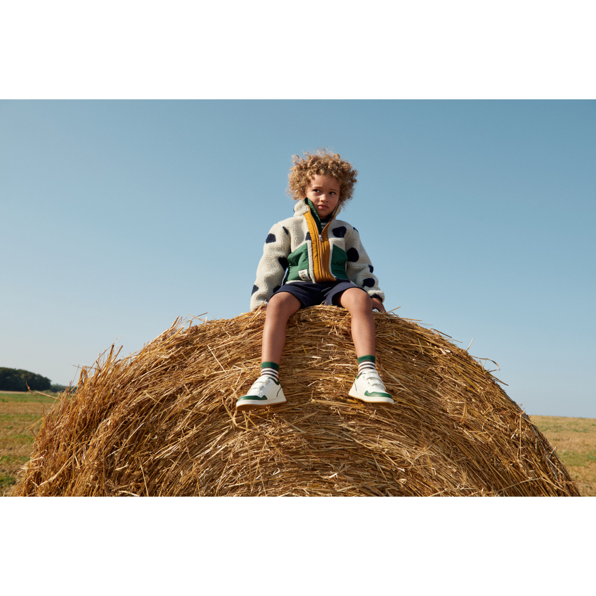 Liewood Noam Pile Jacket - Spot dots / Mist - JACKET