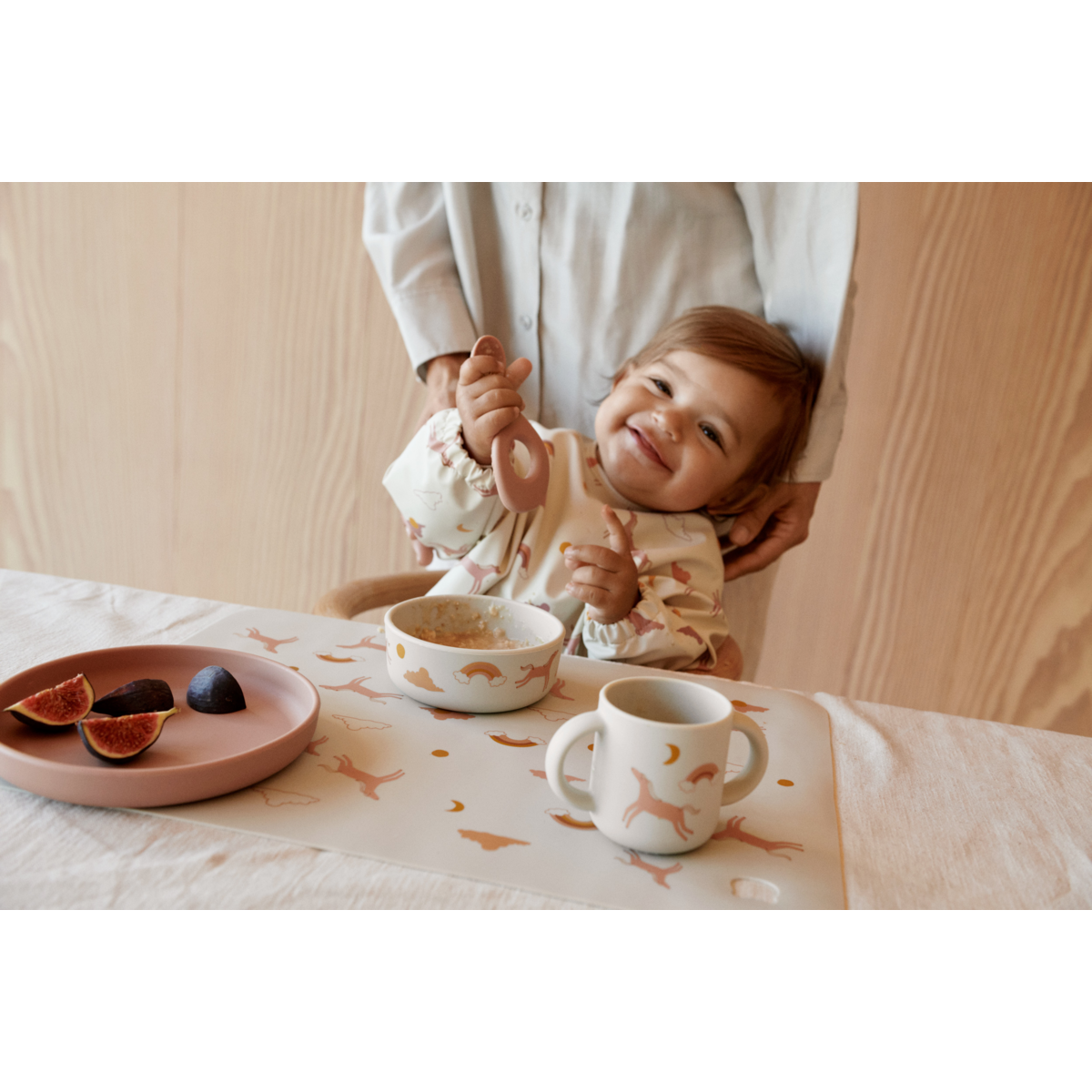 Liewood Vivi Silicone Tableware Set - Dream / Ecru - TABLEWARE SET