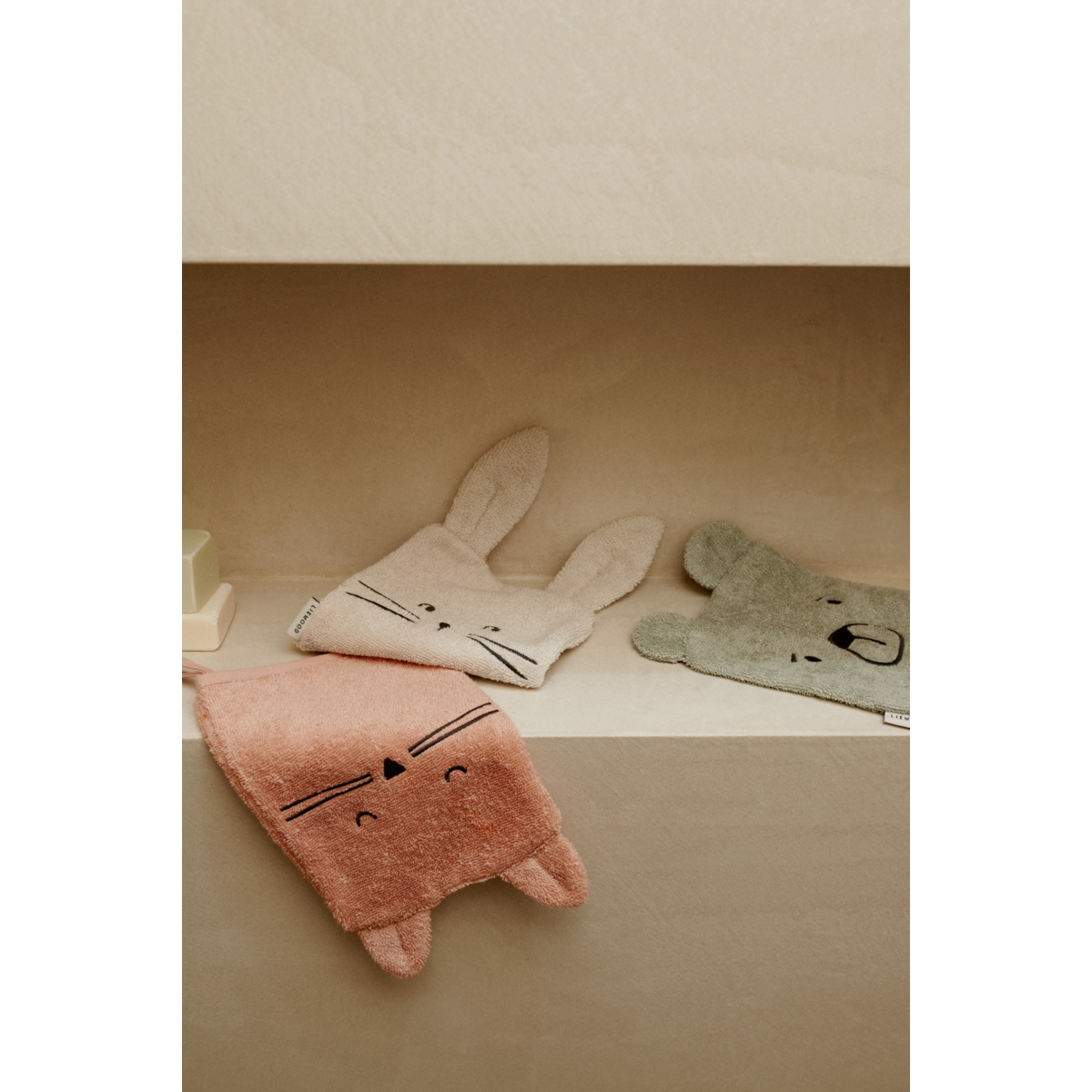 Liewood Sylvester Washcloth 3-Pack - Dove blue mix - TOWEL / WASHCLOTH