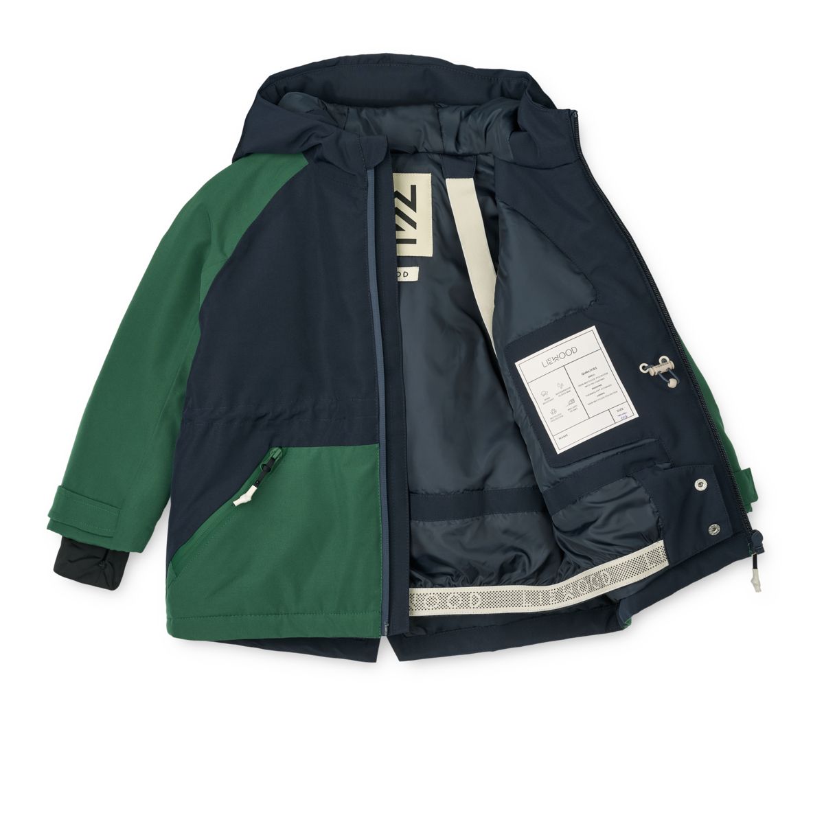 Liewood Kalle winter jacket - Classic navy / Garden green - JACKET