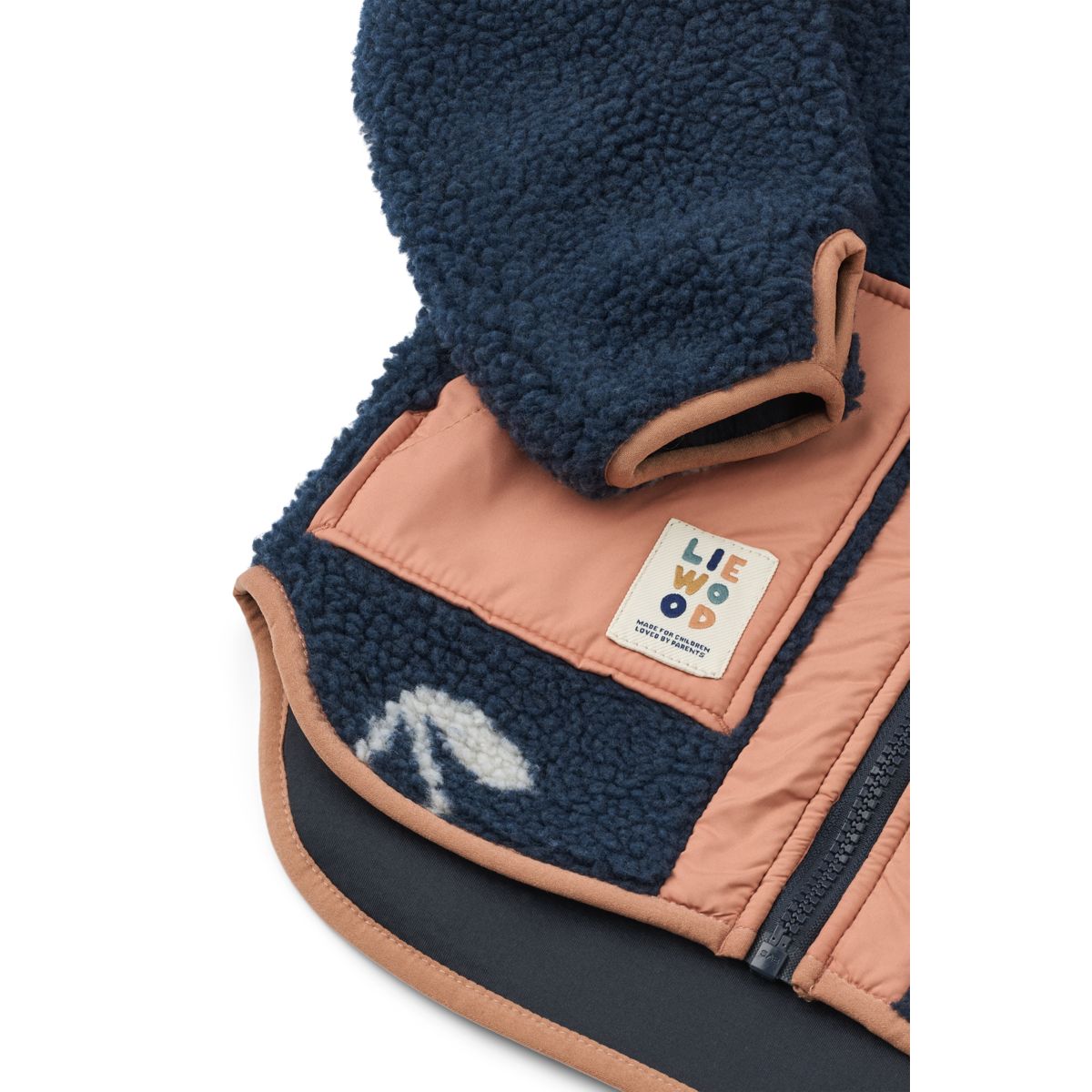 Liewood Noam Pile Jacket - Cherry blossom / Classic navy - JACKET