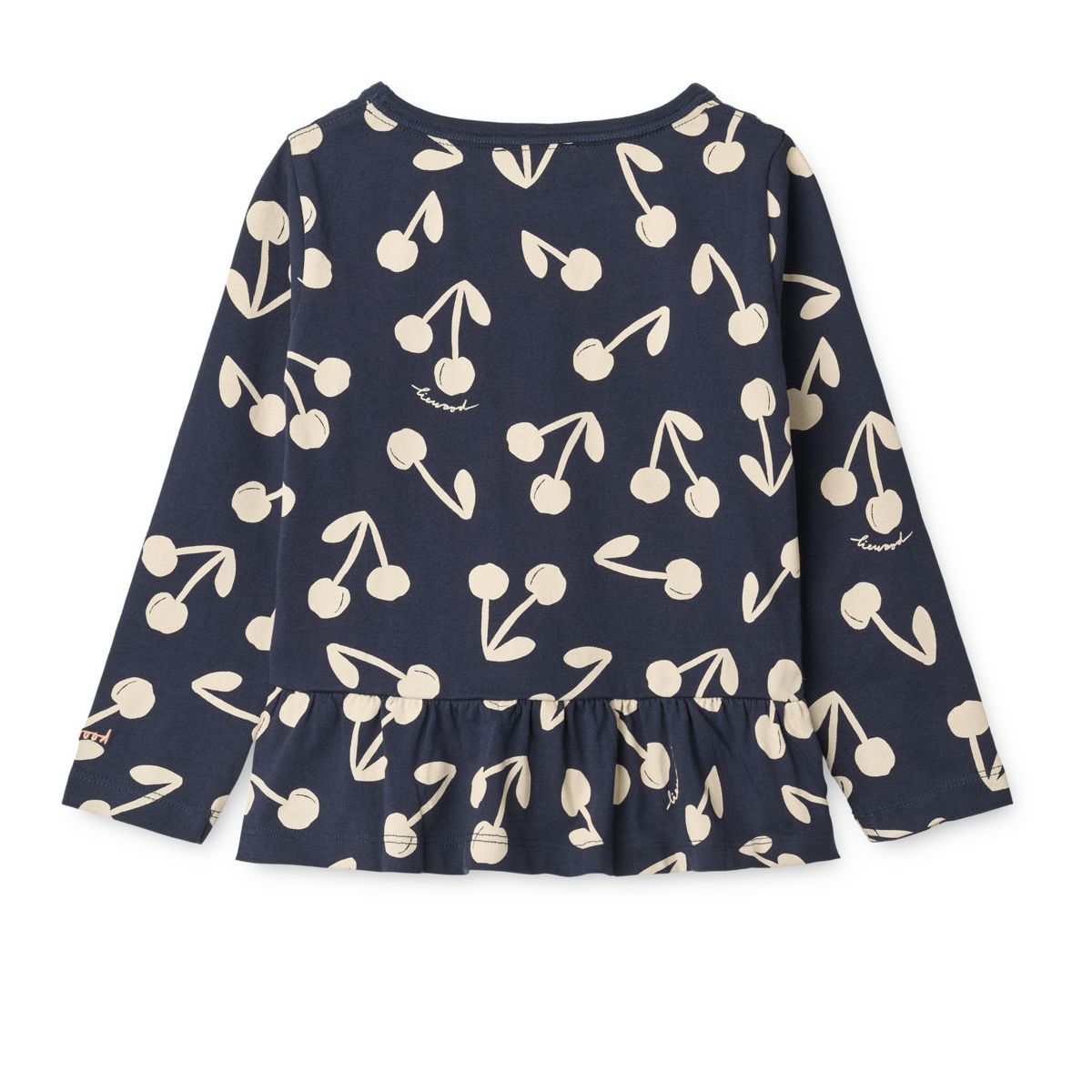 Liewood Margit Long-sleeve Peplum top - Cherry blossom / Classic navy - TSHIRT