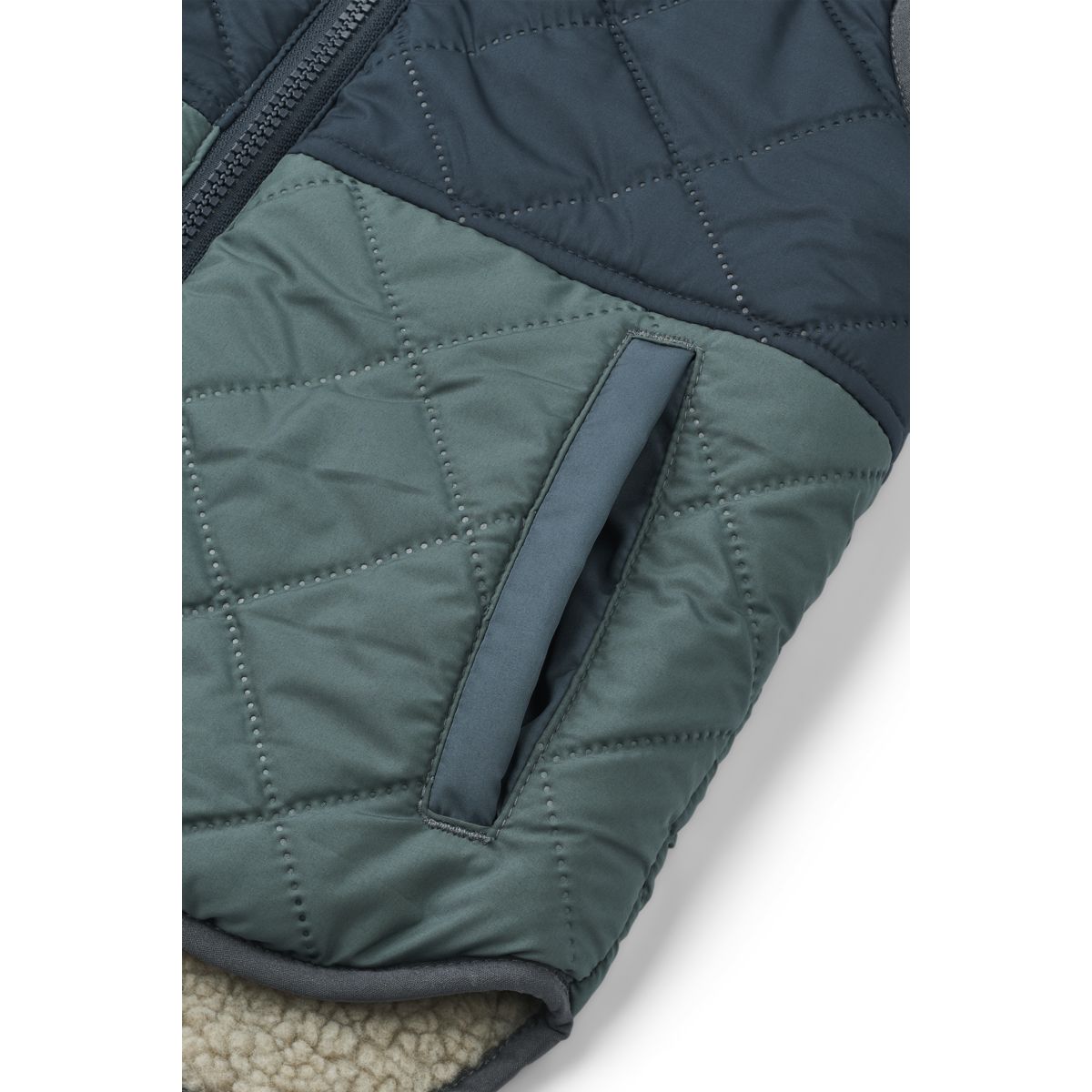 Liewood Diana Reversible Pile Vest - Whale blue multi mix - VEST