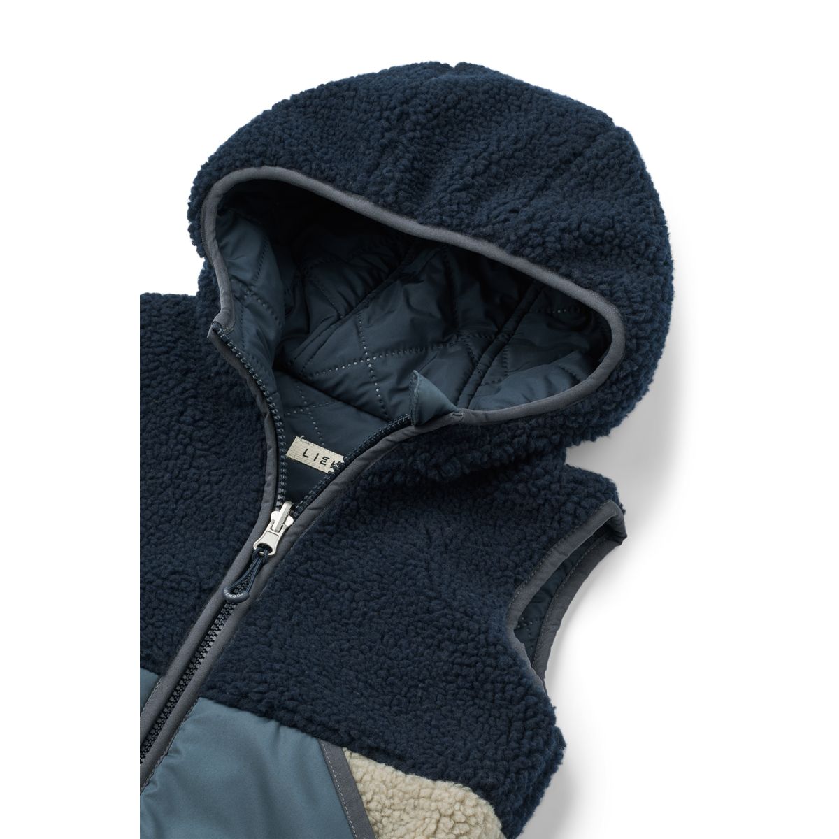 Liewood Diana Reversible Pile Vest - Whale blue multi mix - VEST