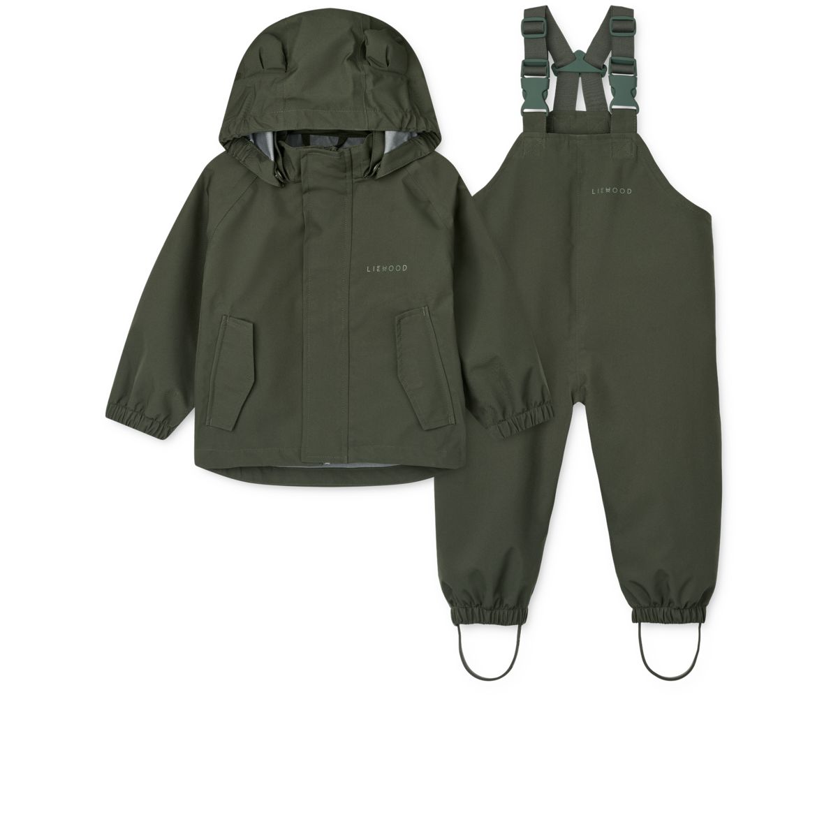Liewood MANU Toddler Rainwear Set - Hunter green - SET