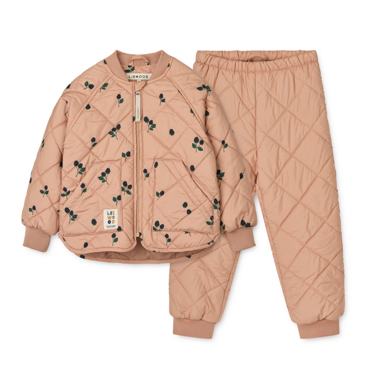 Liewood Zella Thermal Set - Berry / Pale tuscany / Embroidery - SET