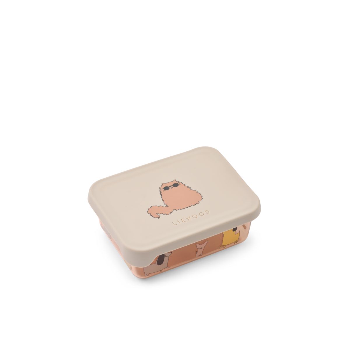 Liewood Ako Tritan Snack Box - Cats and Dogs / Sandy - SNACKBOX