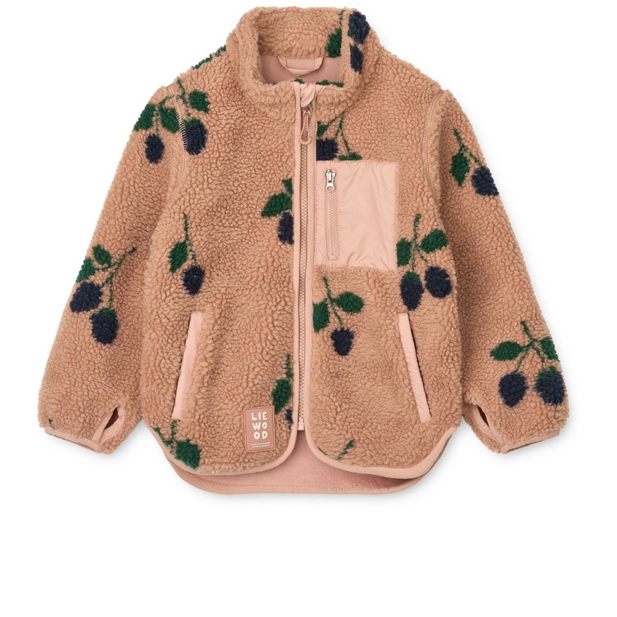 Liewood Nolan Pile Jacket - Berry / Pale Tuscany - JACKET