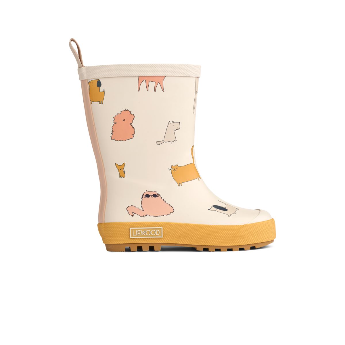Liewood Mason Thermo Rain boots - Cats and Dogs / Sandy - THERMO BOOTS