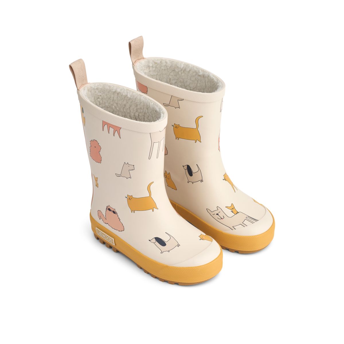 Liewood Mason Thermo Rain boots - Cats and Dogs / Sandy - THERMO BOOTS