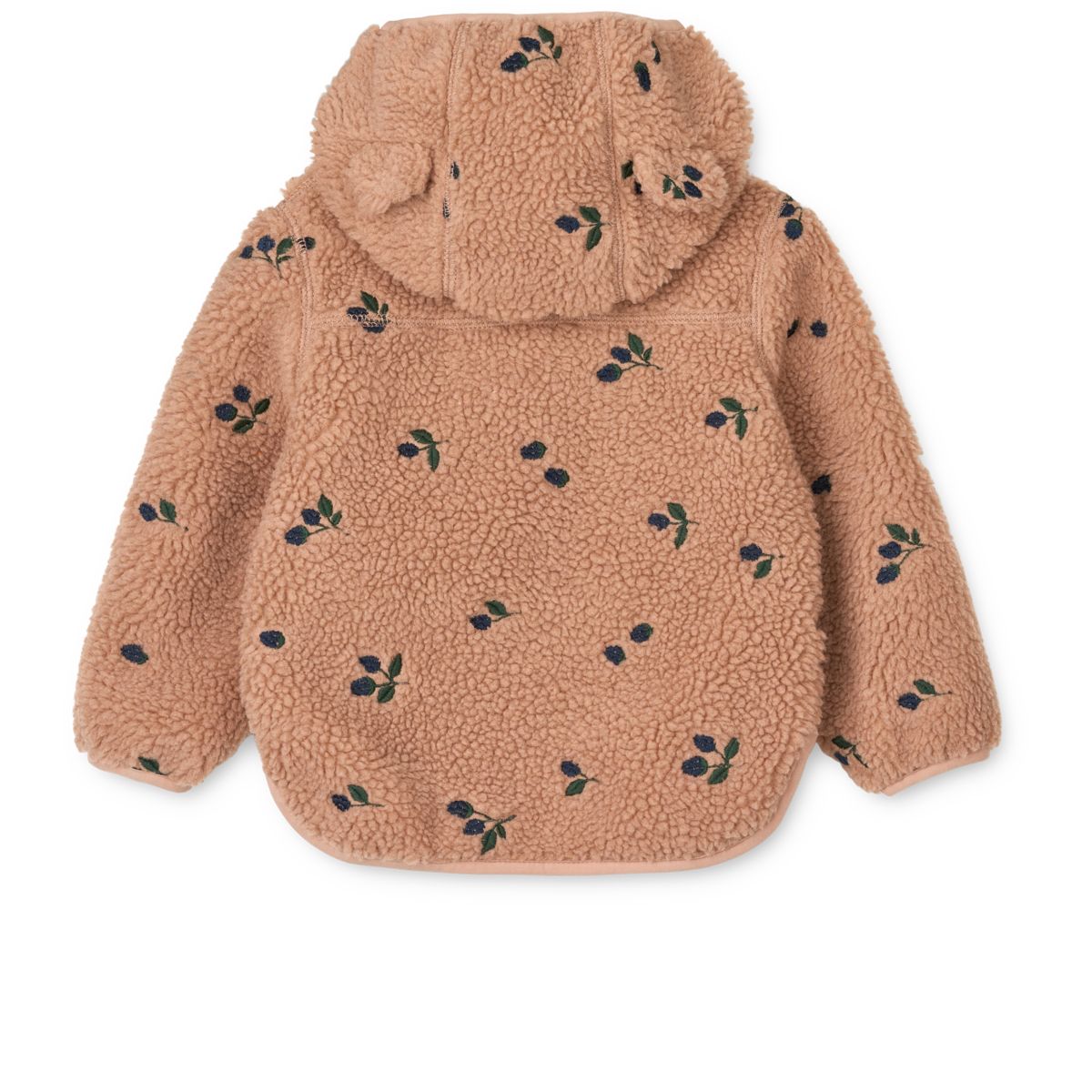 Liewood Mara Pile Jacket with ears - Berry / Pale tuscany / Embroidery - JACKET