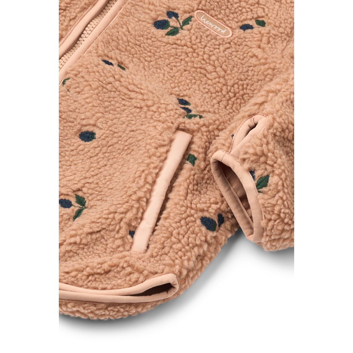 Liewood Mara Pile Jacket - Berry / Pale tuscany / Embroidery - JACKET