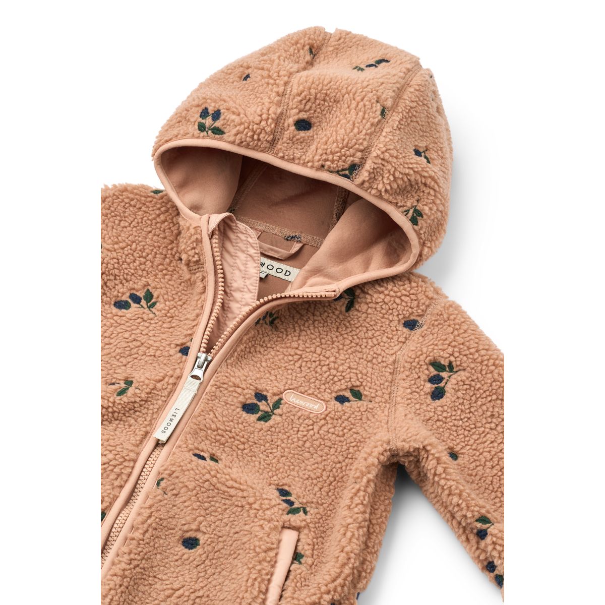 Liewood Mara Pile Jacket - Berry / Pale tuscany / Embroidery - JACKET