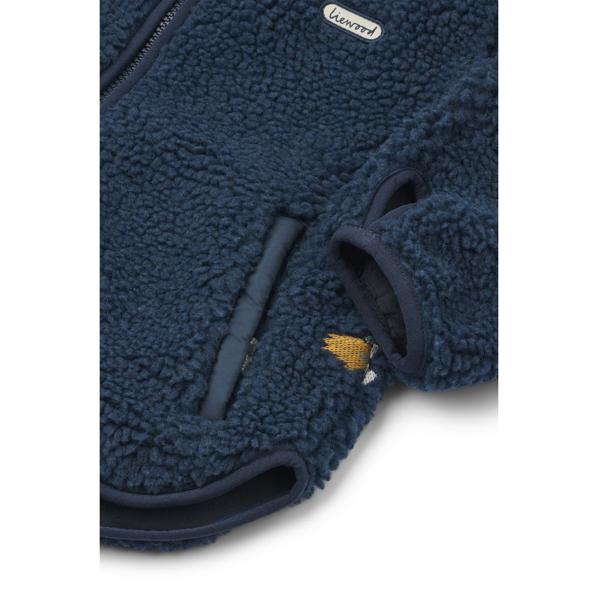 Liewood Mara Pile Jacket - Rocket / Classic navy / Embroidery - JACKET