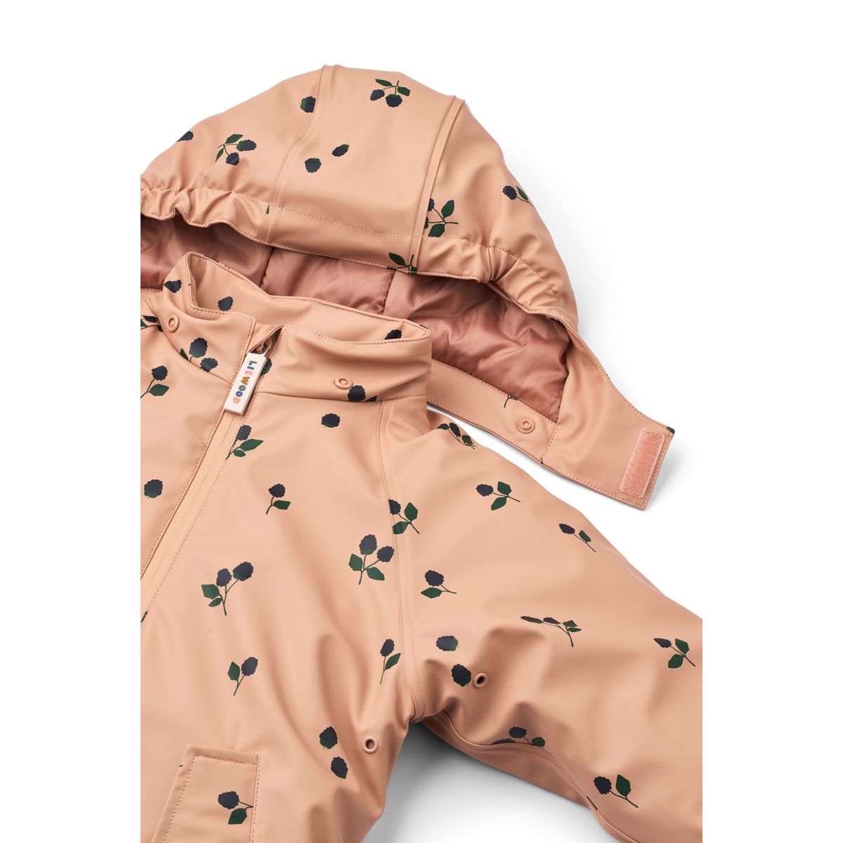 Liewood Maddy PU Rainsuit - Berry / Pale tuscany / Embroidery - SUIT