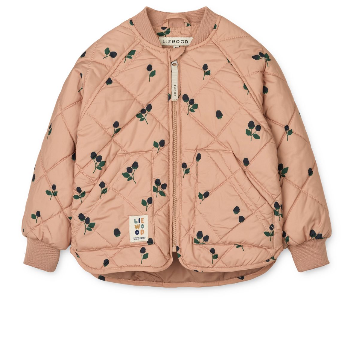 Liewood Zella Thermal Jacket - Berry / Pale tuscany / Embroidery - JACKET