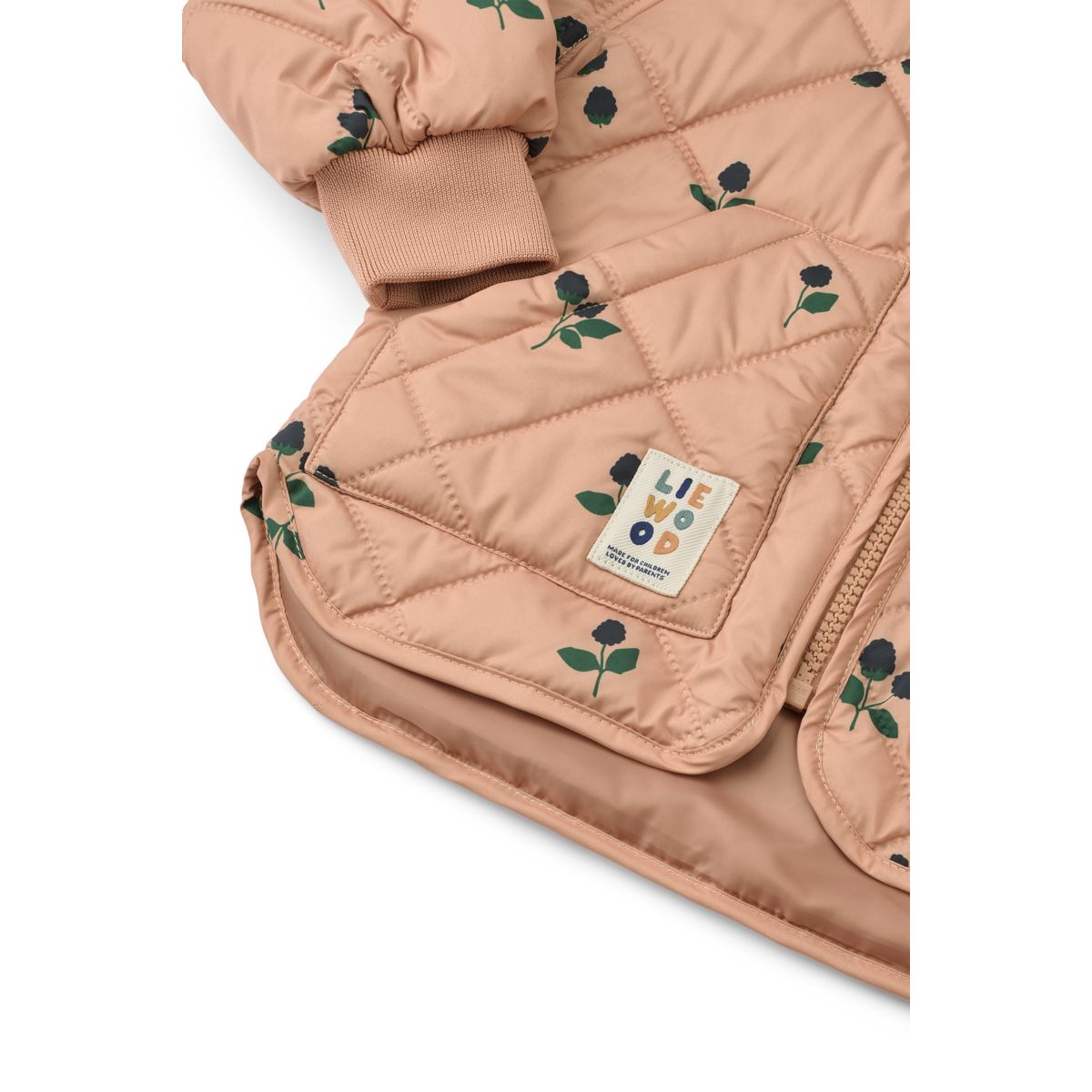 Liewood Zella Thermal Jacket - Berry / Pale tuscany / Embroidery - JACKET