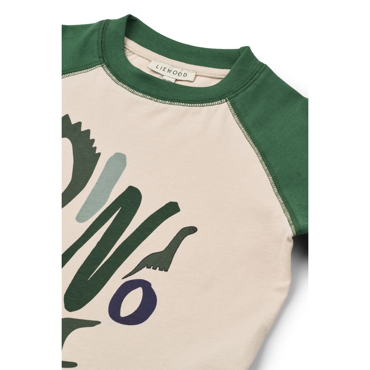 Liewood Ellington Long-sleeve T-shirt - Dinomite / Garden green / Sandy - TSHIRT