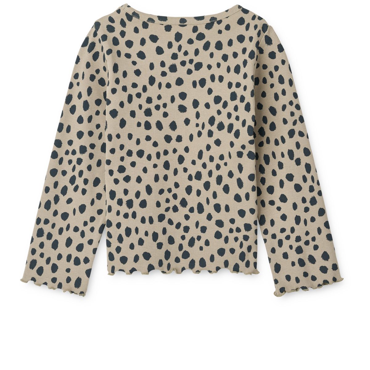 Liewood Nieve Rib Long-sleeve T-shirt - Leo spots / Mist - TSHIRT