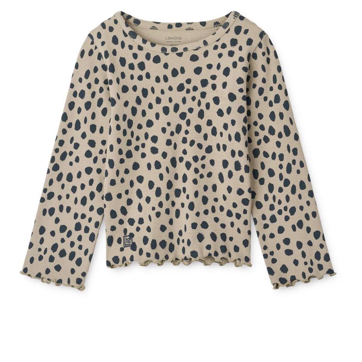 Liewood Nieve Rib Long-sleeve T-shirt - Leo spots / Mist - TSHIRT