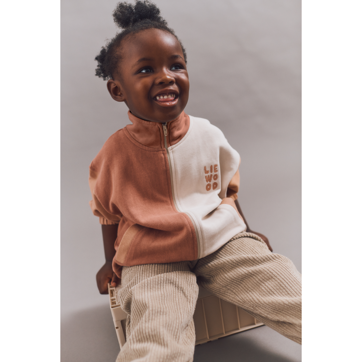 Liewood Cassius Zip-up Sweatshirt - Tuscany rose multi mix - SWEATSHIRT