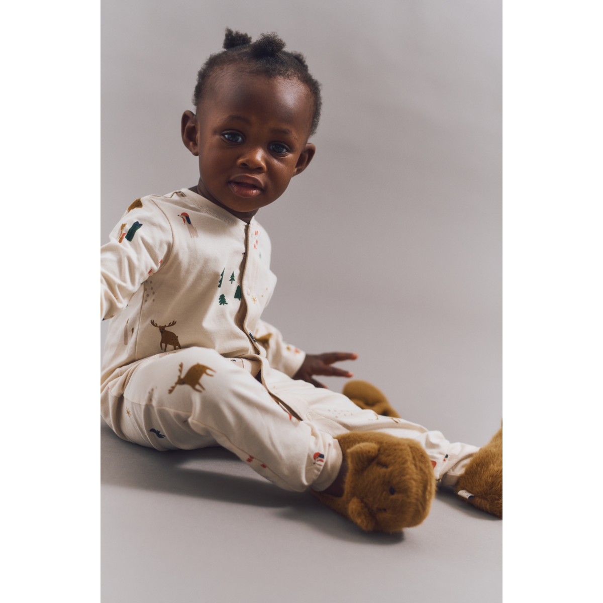 Birk Printed Pyjama Jumpsuit - Holiday / Sandy