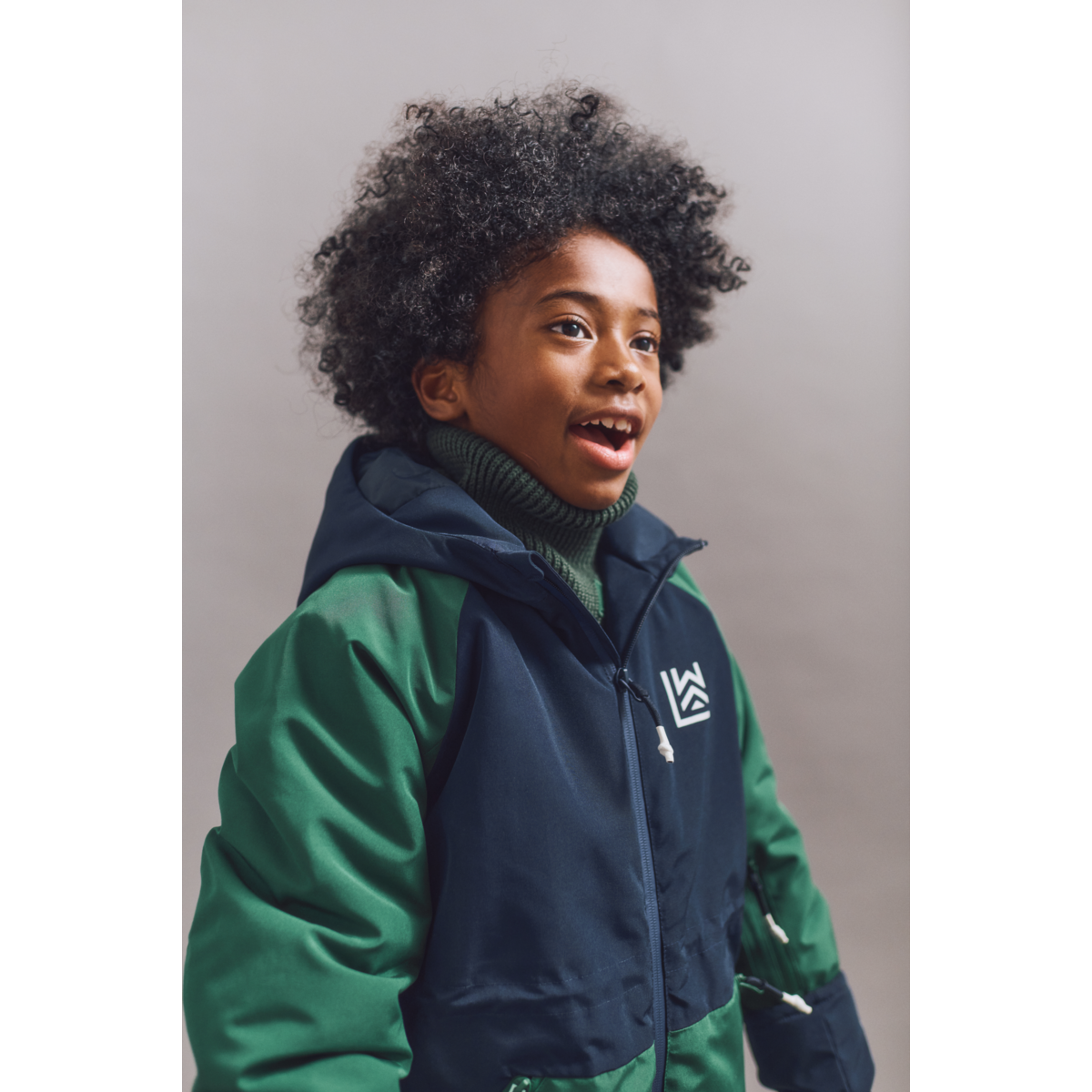 Liewood Kalle winter jacket - Classic navy / Garden green - JACKET