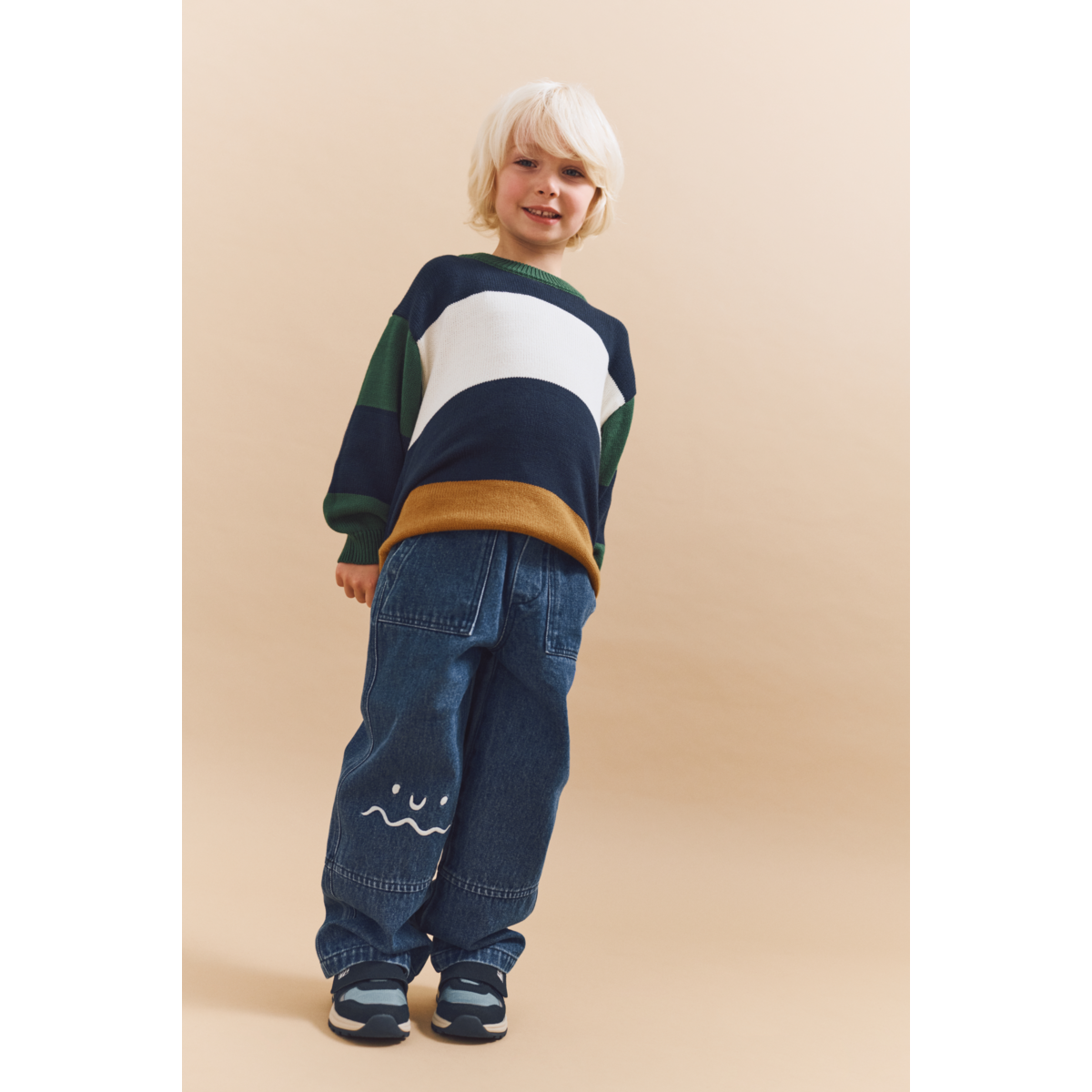 Liewood Orlane Striped Knit Jumper - Classic navy multi mix - JUMPER