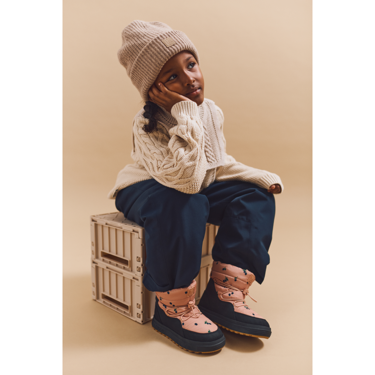 Liewood Emilio Beanie - Oat - HATS/CAP