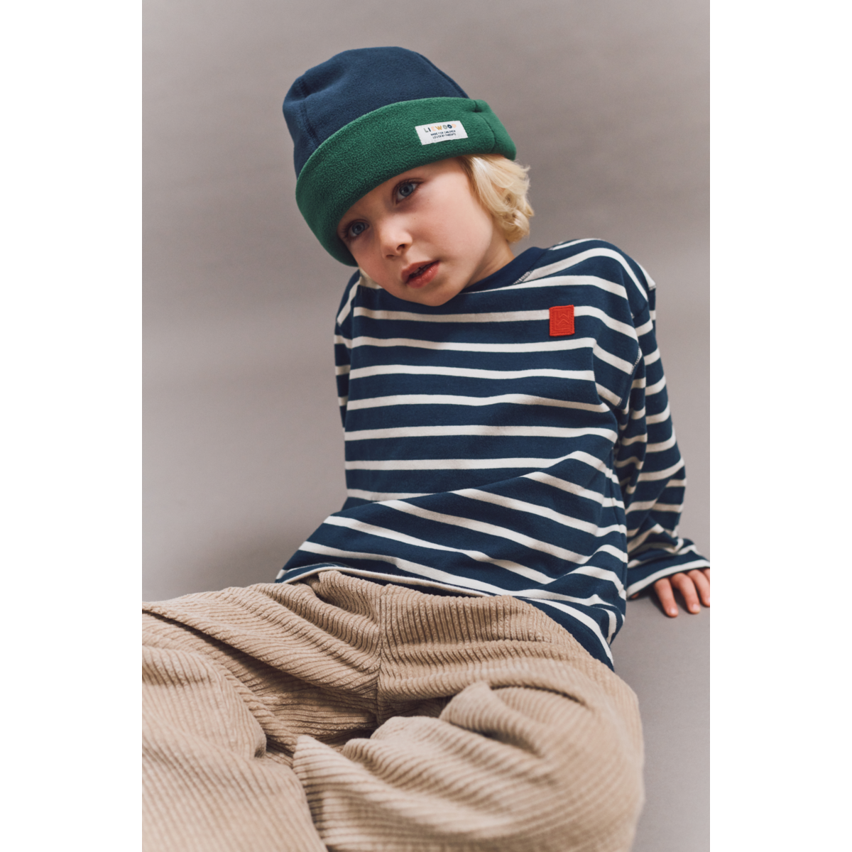 Liewood TYLER Striped Long-sleeve T-shirt - Stripe Classic navy / Creme de la creme - TSHIRT