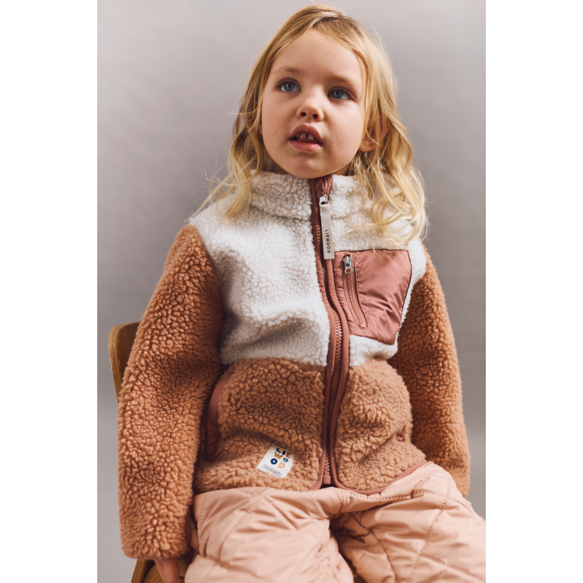 Liewood Nolan Pile Jacket - Tuscany rose multi mix - JACKET