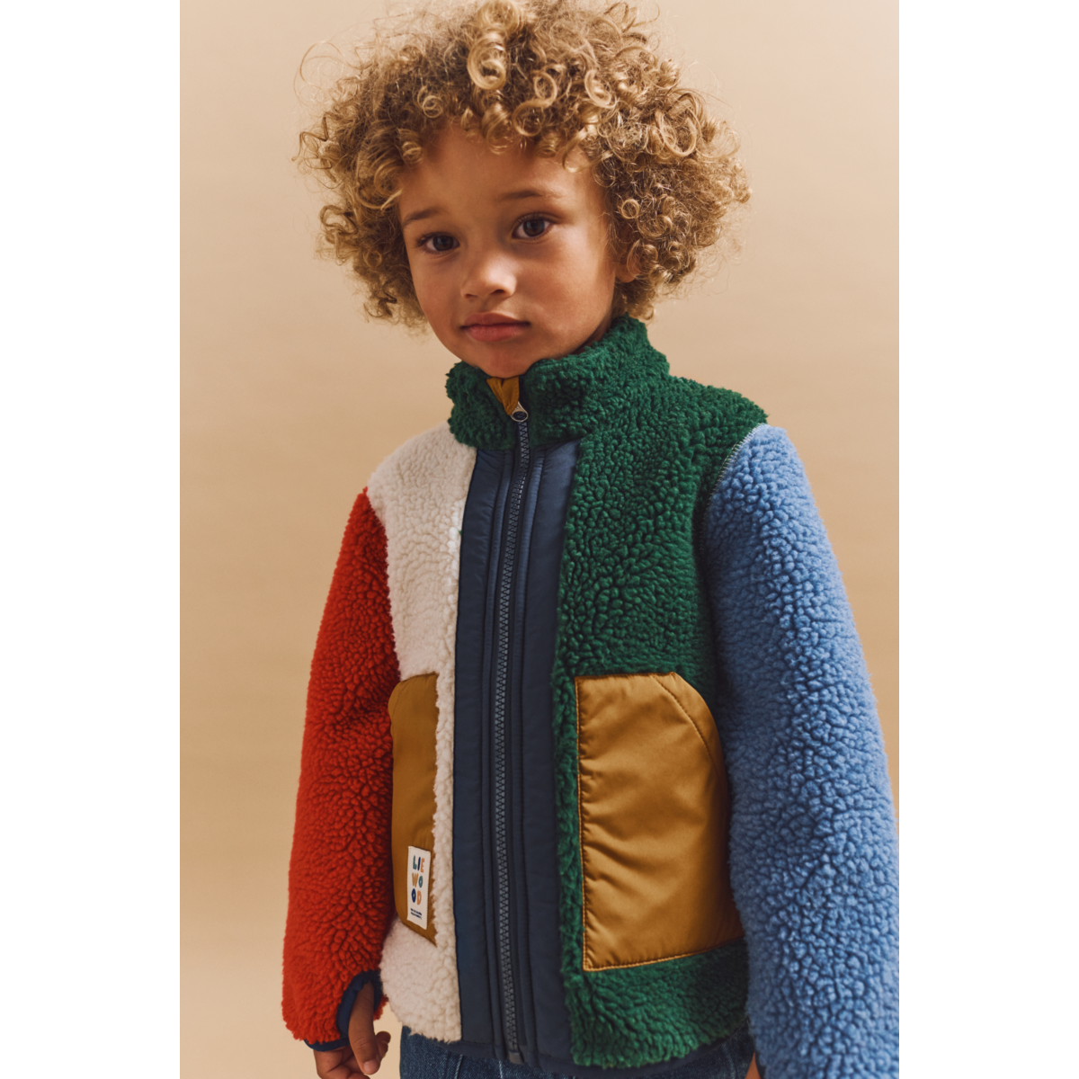 Liewood Noam Pile Jacket - Garden green multi mix - JACKET