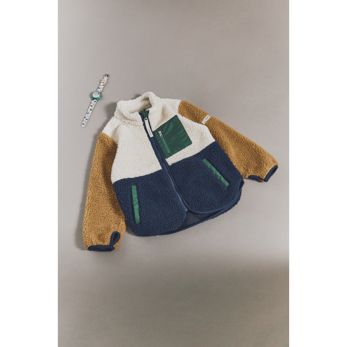 Liewood Nolan Pile Jacket - Classic navy multi mix - JACKET