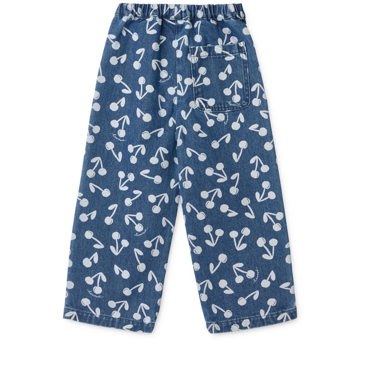 Liewood Cesar Printed Denim Trousers - Cherry blossom / Medium blue denim - PANTS
