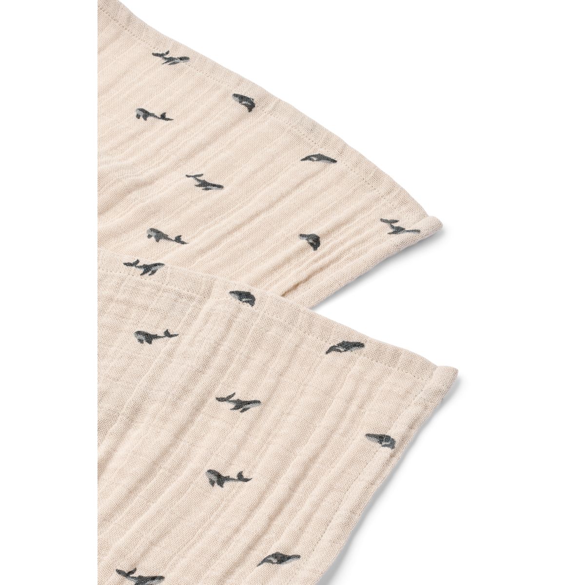 Liewood Lewis Muslin Cloth 2-Pack - Mini whale / Sandy - MUSLIN CLOTH