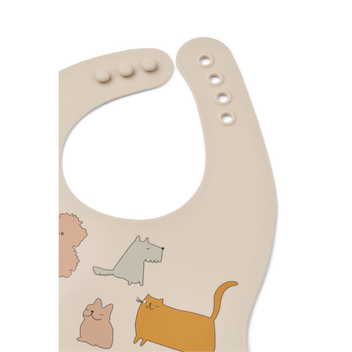 Liewood Ember Printed Bib 2-pack - Cats and Dogs / Sandy - BIB