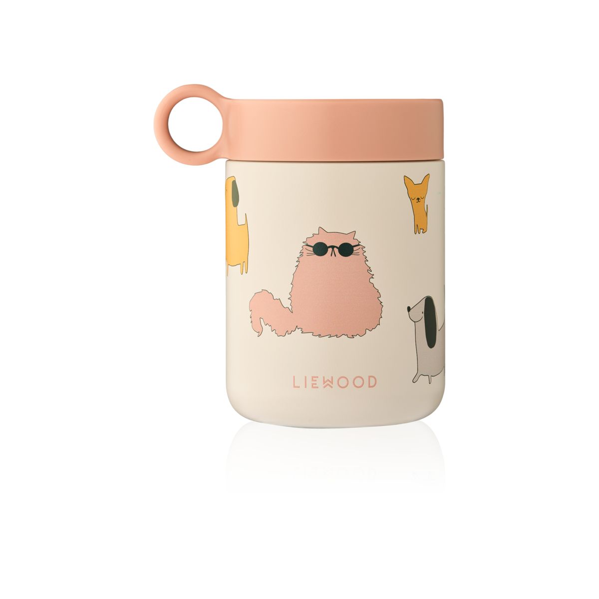 Liewood Kiani Food Jar - Cats and Dogs / Sandy - FOOD JAR