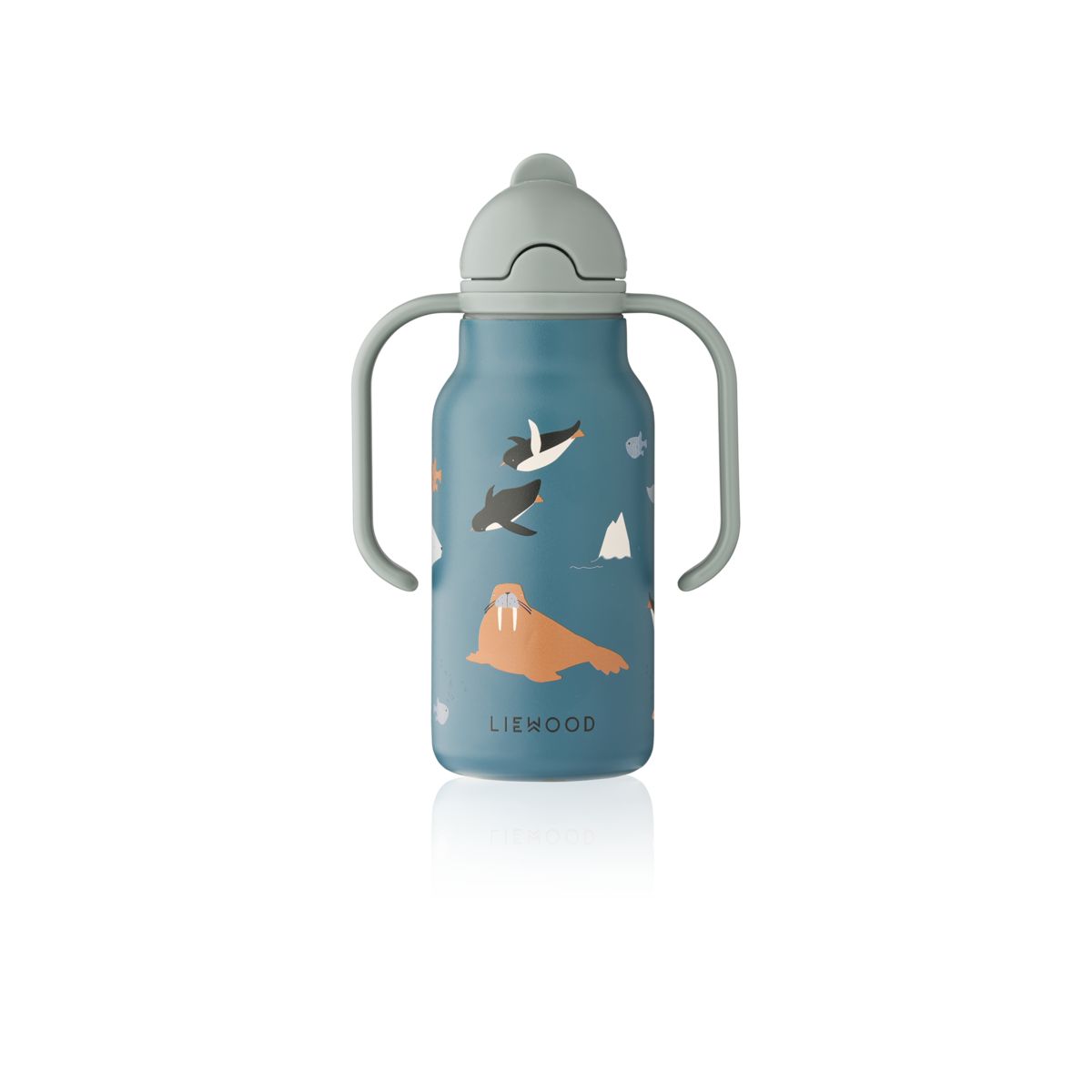 Liewood Kimmie Printed Bottle 250 Ml - Arctic Sea / Ocean view - WATER BOTTLE