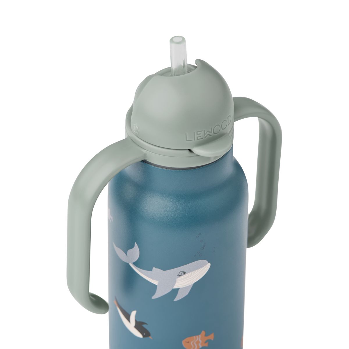 Liewood Kimmie Printed Bottle 250 Ml - Arctic Sea / Ocean view - WATER BOTTLE