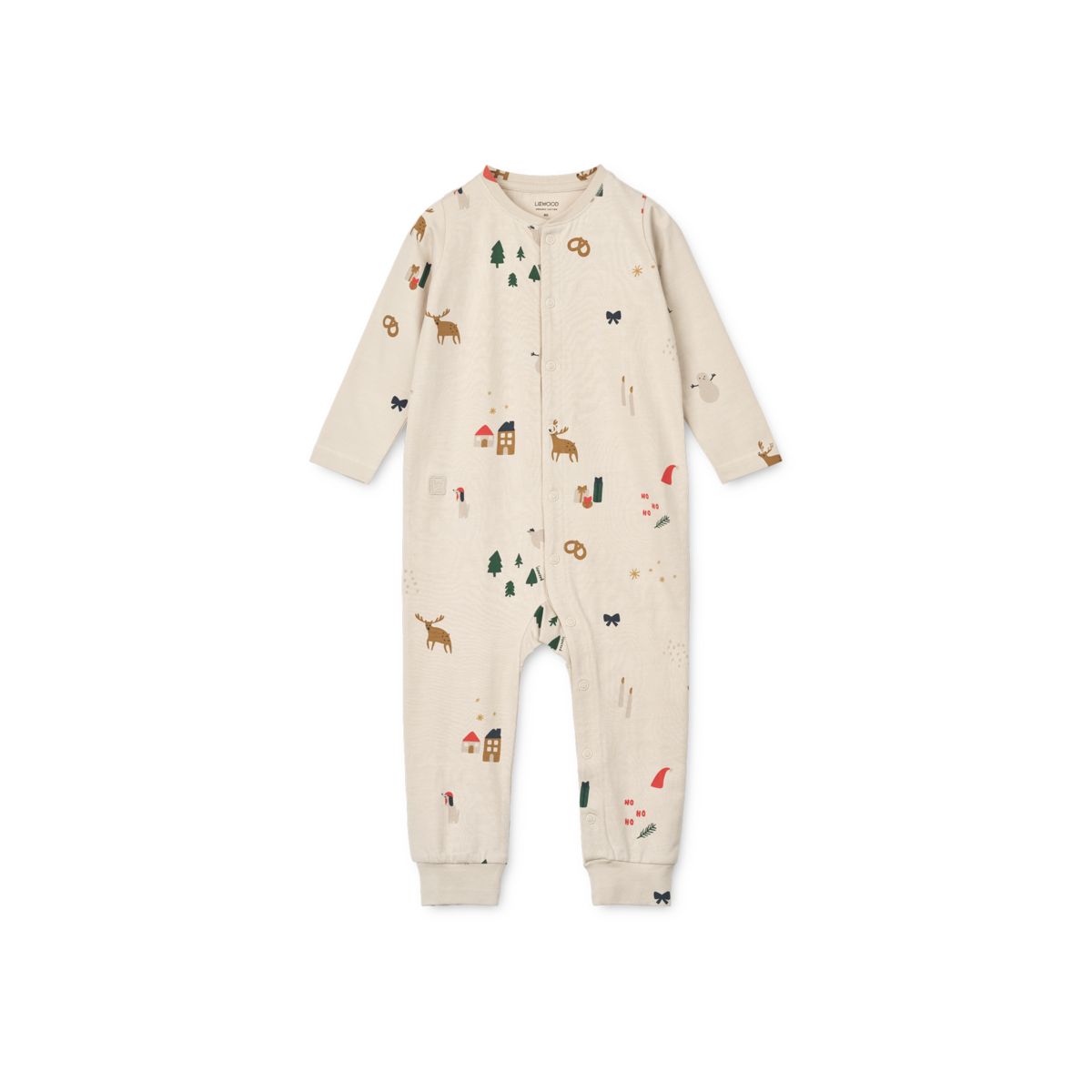 Liewood Birk Printed Pyjama Jumpsuit - Holiday / Sandy - PYJAMAS JUMPSUIT