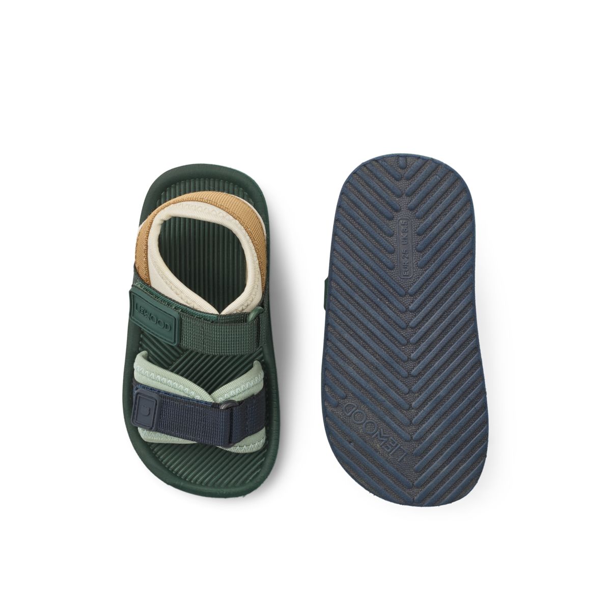 Monty strap Sandals - Hunter green mix