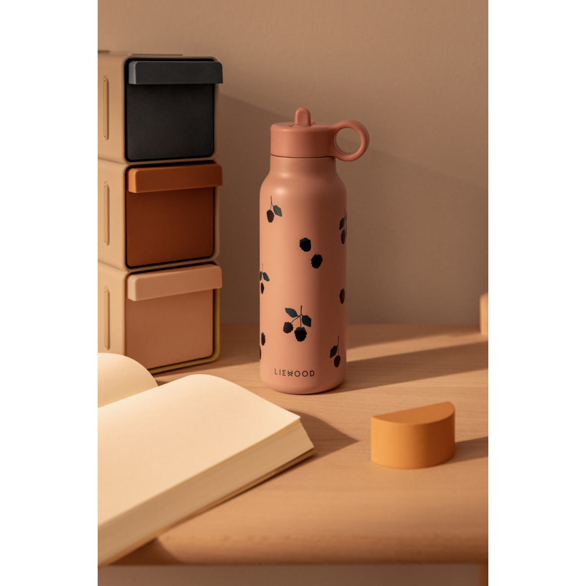 Liewood FALK Water Bottle 350 ml - Berry / Pale Tuscany - WATER BOTTLE