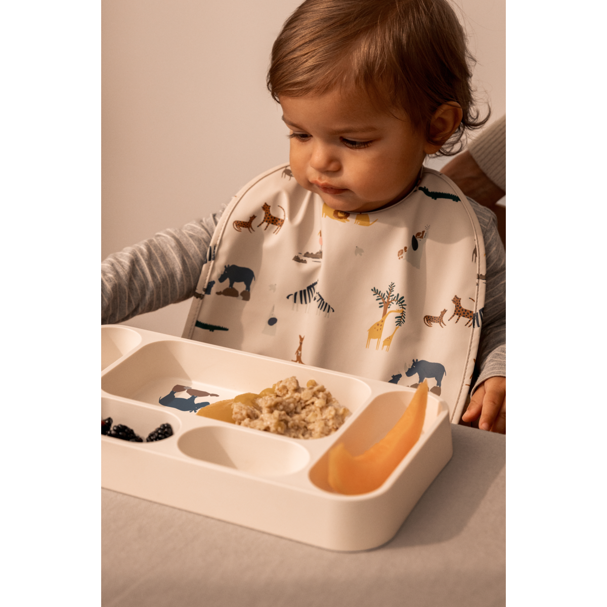 Liewood Mosu Divider Plate - Peach / Sea shell - PLATE