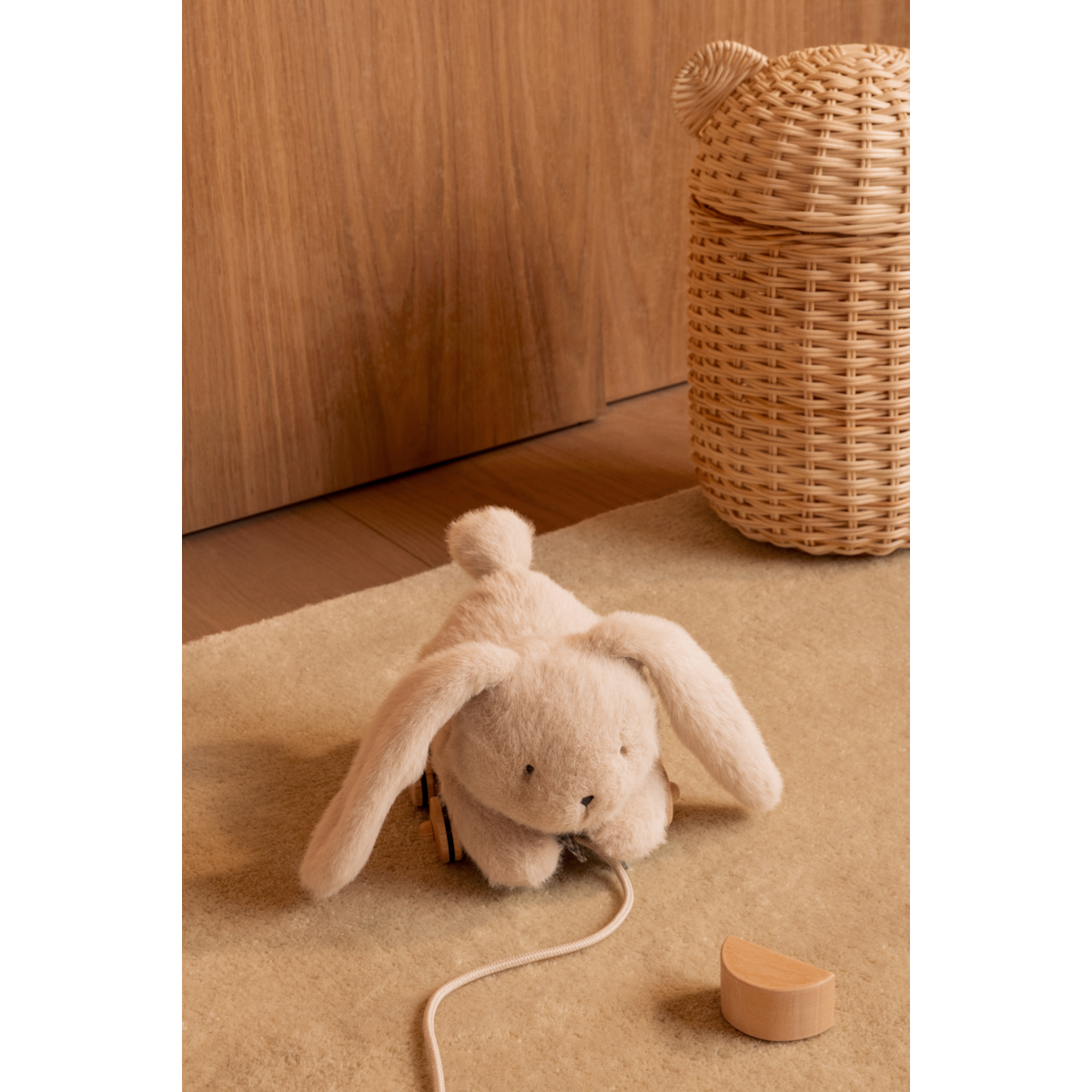 Liewood Pera Pull Along Rabbit - Mist - PULL ALONG TOY