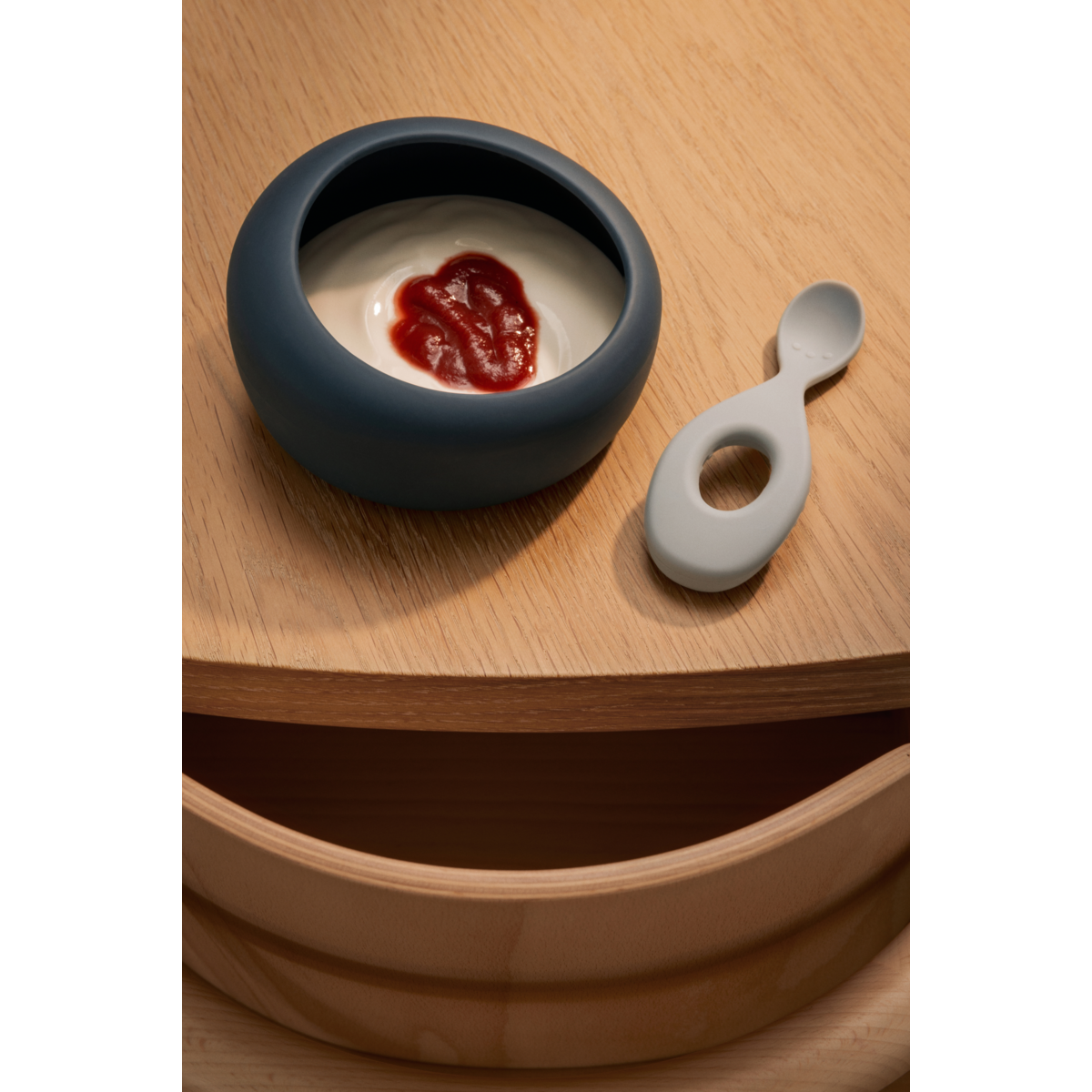 Liewood Sparia Bowl with spoon - Whale blue / Dove blue - BOWL