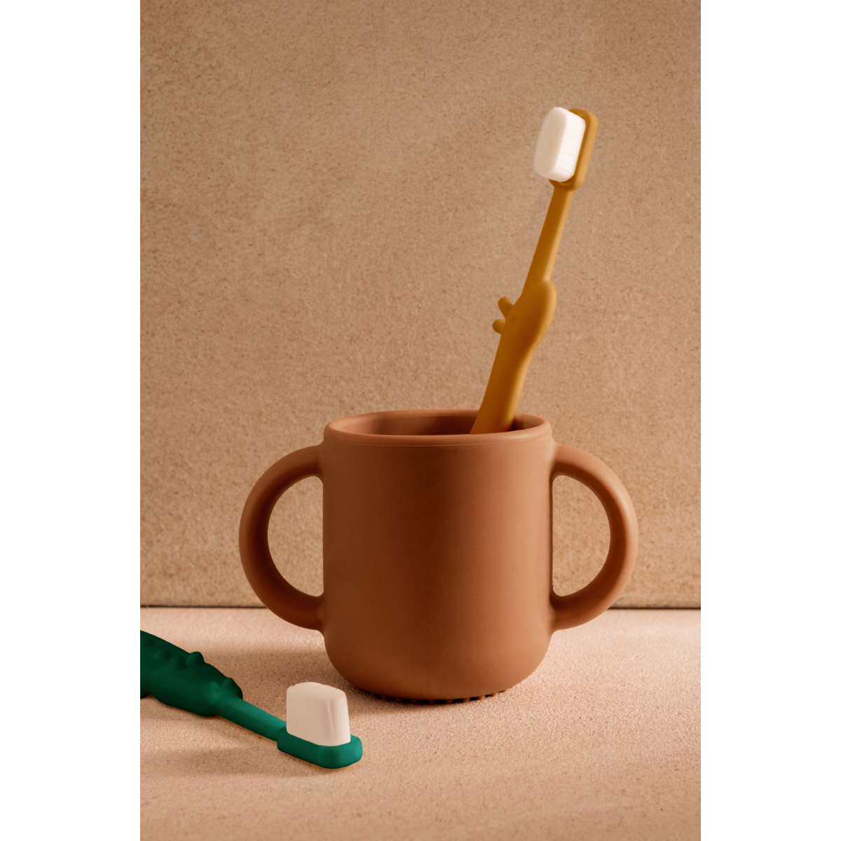 Liewood Fabio Toddler Toothbrush - Yellow mellow / Garden green - BATH & HYGIENE