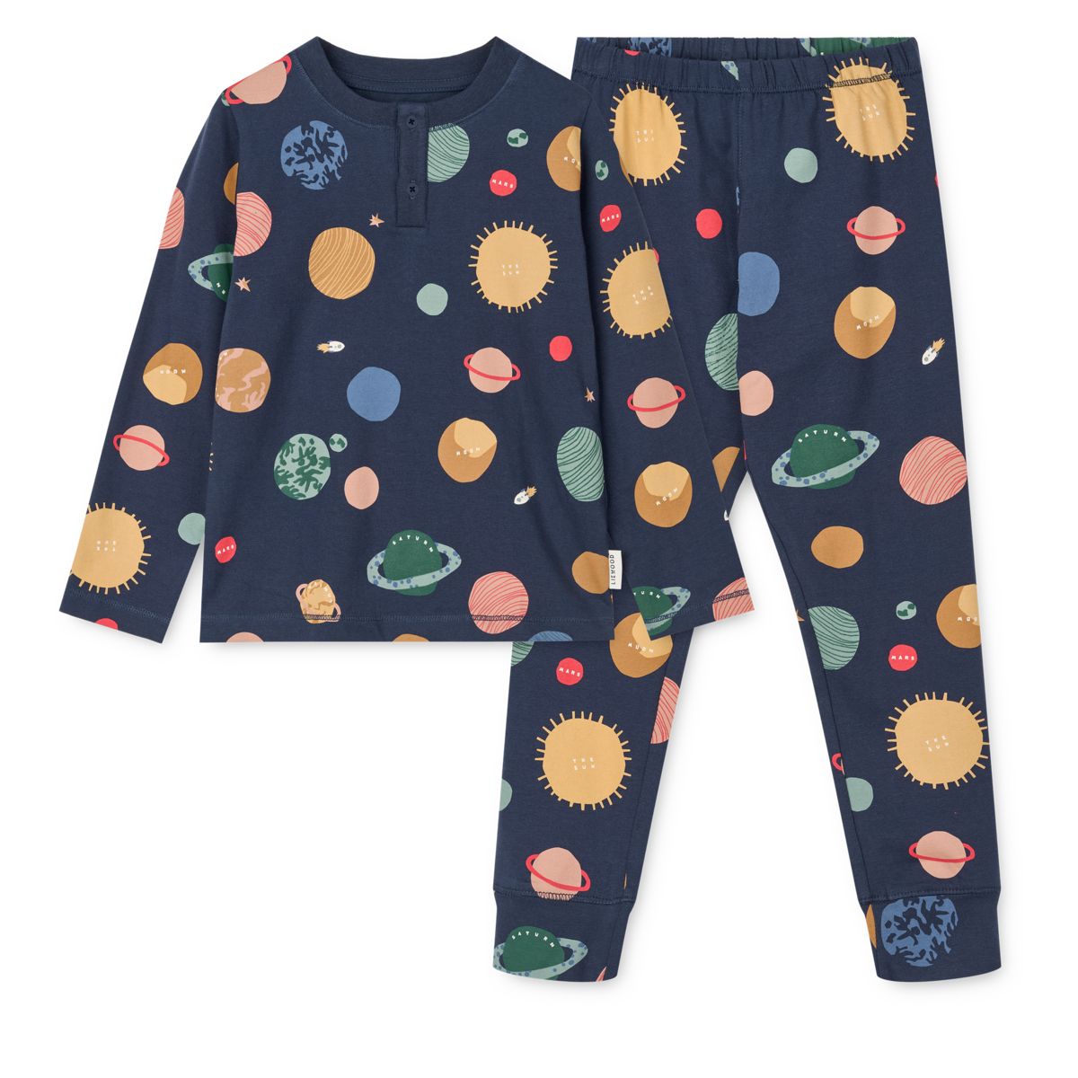 Liewood Wilhelm Printed Pyjama Set - Universe / Classic navy - PYJAMAS SET