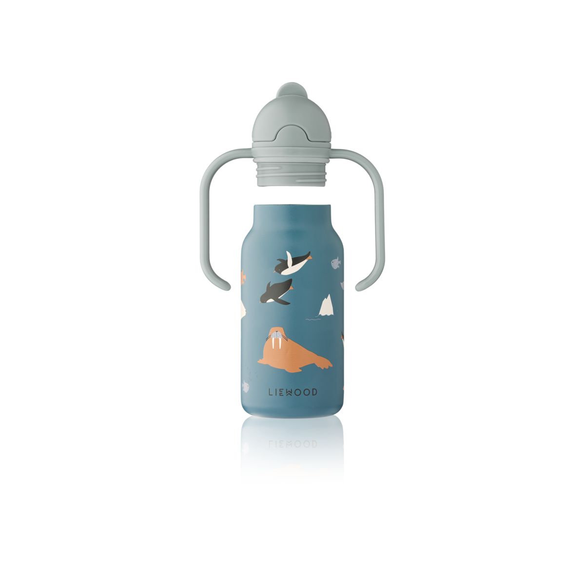 Liewood Kimmie Printed Bottle 250 Ml - Arctic Sea / Ocean view - WATER BOTTLE